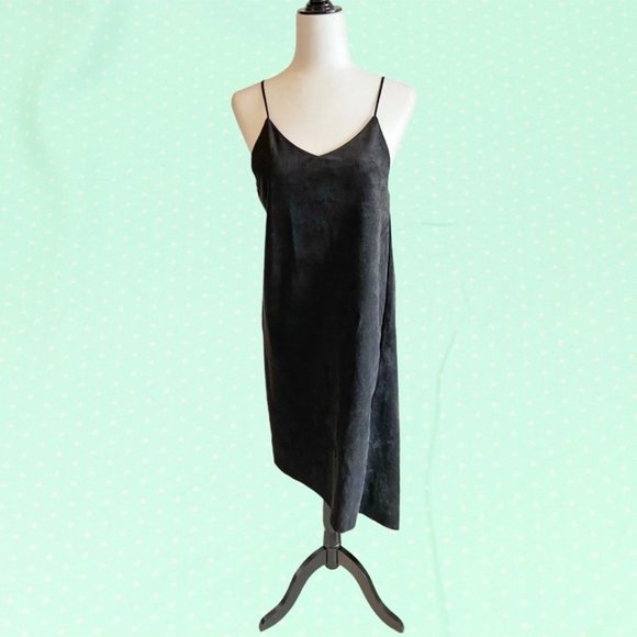 OAK + FORT Dresses & Skirts - Oak + Fort microsuede asymmetrical black dress